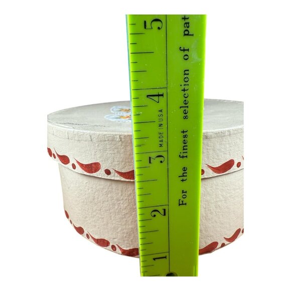 Hand painted butterfly w/ flowers signed art paper hat nesting box cottage BOHO - Picture 6 of 6